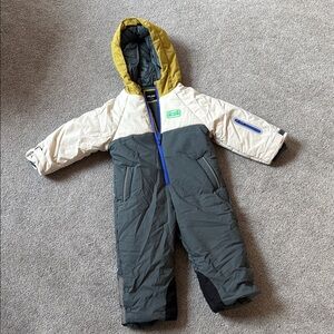 Zara Ski Collection Jacket with Blue and Yellow Accents